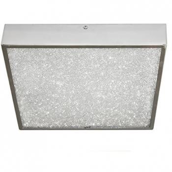 Plafón LED Cuadrado Diamante 18W 1500lm Luz Neutra 4000K Efecto Estrellado en Cromo