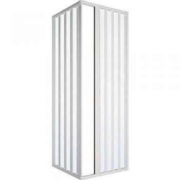 Mampara de Ducha 2 Lados Fuelle Reducible Modelo Loris Lux 90 x 90 cm