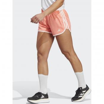 Short de mujer adidas Marathon 20 3 con tecnología Climalite, tejido ligero y transpirable, diseño ajustado, cintura elástica con cordón, costuras planas para mayor comodidad y detalles reflectantes