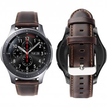 iBazal - Correa clásica para reloj de reemplazo 22 mm para Gear S3 Frontier/Classic, Stylish Coffee