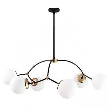 Lámpara de Techo LED 6 Luces Tulipas de Cristal Modelo 5