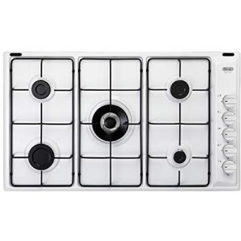 Piano de Cocina a Gas De'Longhi BL59DD 90 cm Blanco con 5 Fuegos y Doble Corona
