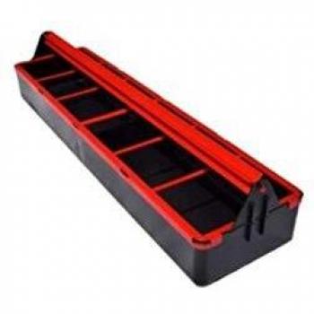 ARTEMA Comedero para Aves Rectangular Rojo y Negro de Plástico - 60 cm - 3/5 kg