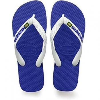 Havaianas Brasil Logo Marine Blue Flip Flops