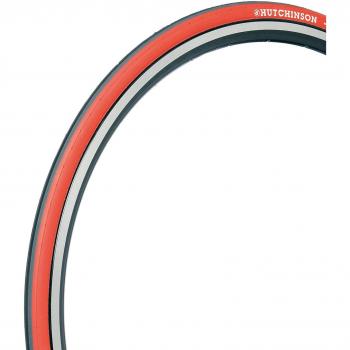Hutchinson 5 Perf Fusion-Neumático para bicicleta, color negro, tamaño: 700 x 25 C, color rojo