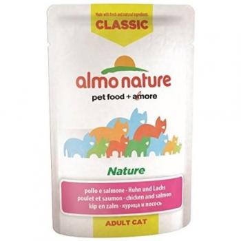 Almo Nature Hfc Natural Wet Cat Pouch - Chicken And Salmon 55g