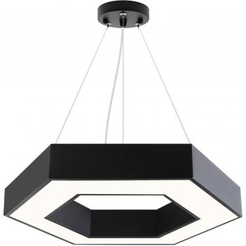 LEDBOX Luminaria colgante XAGON Ø600mm 50W negro blanco neutro