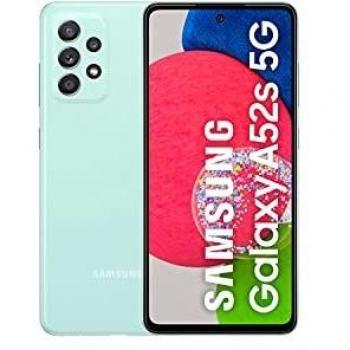 Samsung Smartphone Galaxy A52s 5G con Pantalla Infinity-O FHD+ de 6,5 Pulgadas, 6 GB de RAM y 128 GB de Memoria Interna Ampliable, Batería de 4500 mAh y Carga Superrápida Verde