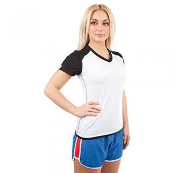 Promo - Camiseta para mujer, color blanco/negro, pequeño