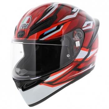 Casco Integral AGV K-1 S Lion Negro Blanco Rojo 2XL