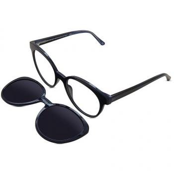 Oval Clip-On TR90 Women's Prescription Glasses - Blue Size 50 - Blue Light Block Available - SmartBuy Collection