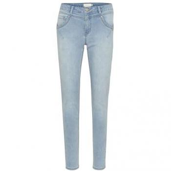 Cream Amalie Women's High-Waisted Slim-Fit Jeans