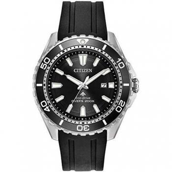 Reloj Analógico para Hombre Citizen Promaster BN0190-15E, Acero Inoxidable, Correa Negra, Dial Negro, WR 200 mt