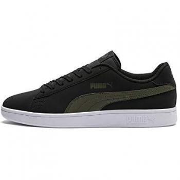 PUMA Unisex Smash V2 Buck Sneaker, Black-Forest Night, 13 UK