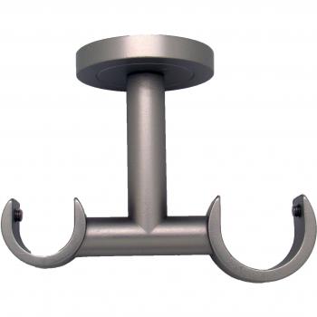 Soporte Doble Techo 28/20mm Cromo Satinado