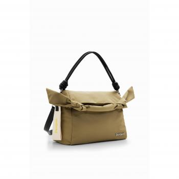Bolso de mano M acolchado multiposición Cáqui Desigual 24SAXY03