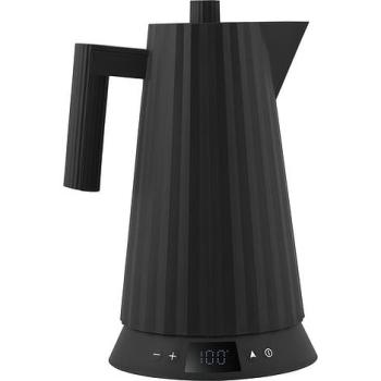 Hervidor eléctrico Alessi Plissé 1,7L negro con control de temperatura