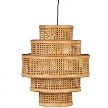 Lámpara Colgante Natural de Bambú 41x41x48 cm - Fácil Montaje
