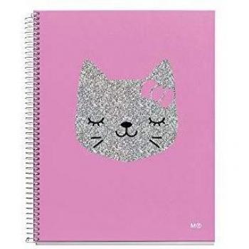 Miquelrius Cuaderno Espirales A4 120 hojas cuadrícula interior 4 colores, miau magical