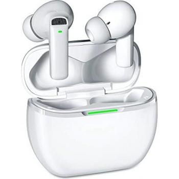 Auriculares Inalámbricos Cancelación Activa de Ruido, CKFN ANC Auriculares Bluetooth 5.2 IPX7 Impermeable In Ear Auriculares Estéreo con 4 Micrófonos 40 Horas Bajos Profundos por Deporte de Oficina