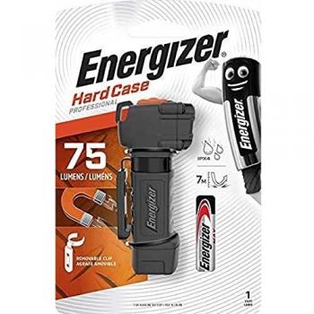 Energizer - Linterna LED Compacta Multiusos Hard Case Professional, 75 LM, Alcance 30 m, Super Resistente a Caidas y Agua, Negro