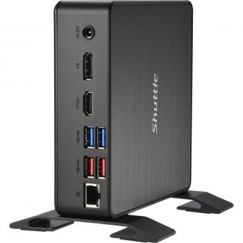 Barebone Mini PC Shuttle XPC Nano NC40U3 - Intel Core i3-1215U, 0.84L, HDMI, DP, USB-C/DP, 6x USB 3.2, RAID, VESA