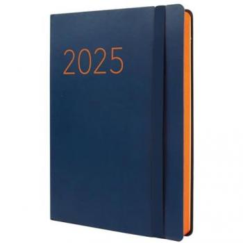 Agenda Finocam FLEXI Azul A5 2025 1 Día Página 14,8 x 21 cm Encuadernada Multilingüe