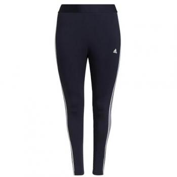 Adidas Essentials Women's Plus Size 3-Stripes Leggings in Navy/White