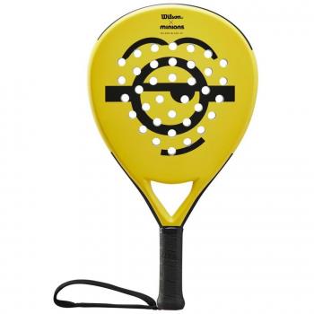 Wilson Minions Jr. Padel Eyes 2021, pala de pádel para niños, diseño divertido de Minions, peso ligero, superficie de golpeo amplia, tecnología de absorción de impactos, mango ergonómico y fácil agarre