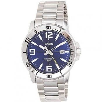 Casio Diver Men's Stainless Steel Analog Sport Watch with Blue Dial (MTP-VD01D-2B)