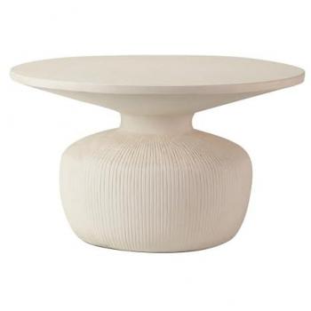 Mesa de Centro Adda Home Piedra Blanca 78x78x46 cm