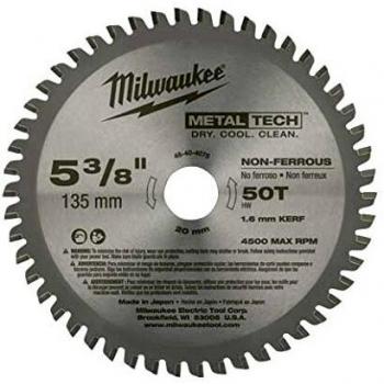 Milwaukee 5-3/8 Non-Ferrous Tungsten Carbide Metal Cutting Blade with 50 Teeth