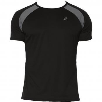 Asics Short Sleeve Tech Camiseta Técnica, Hombre, Negro
