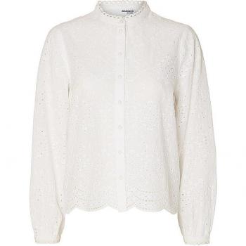 Camisa de mujer manga larga blanca Selected Femme SLFTATIANA tamaño 42