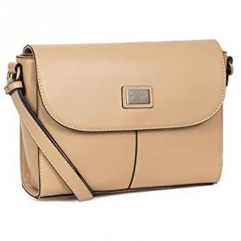 Bolso Bandolera Hexagona Arena 31x17.5x9.5 para Mujer