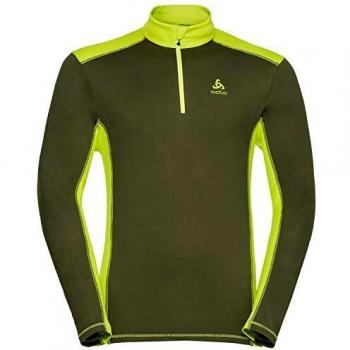 Odlo Sudadera y Sudadera para Hombre Steeze con Cremallera 1/2, Color Verde Acid Lima, XL