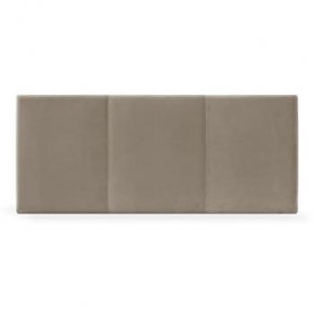Cabecero de Terciopelo Beige Modular Acolchado 110x50cm Diseño Moderno y Sofisticado para Cama de Lujo