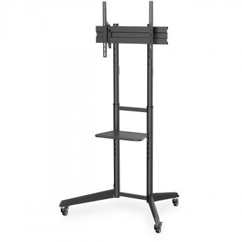 Mueble de TV y centro de entretenimiento Digitus DA-90447, soporte para televisión, diseño moderno, capacidad para pantallas de hasta 55 pulgadas, estructura robusta, compartimentos de almacenamiento, acabado en madera