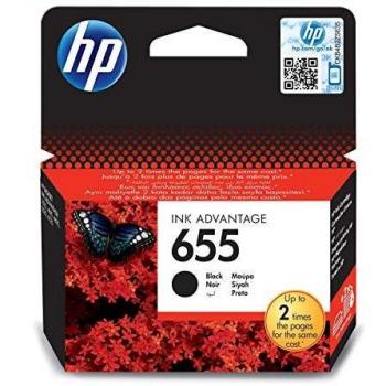 Cartucho de Tinta Original HP 655 Negro - Rinde hasta 550 Páginas