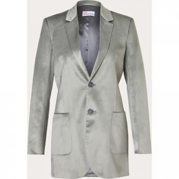 Red Valentino Fitted Liquid Velvet Blazer