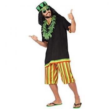 Atosa-53889 Disfraz Jamaicano, Color Negro, M-L
