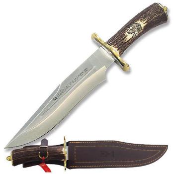 Cuchillo de caza Muela Magnum MAGNUM-23 con empuñadura de asta de ciervo, hoja MOVA de 23 cm y mango de 13 cm + regalo sorpresa