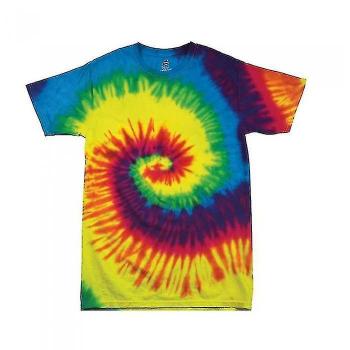 Camiseta Tie Dye Unisex Adulto Colortone Arco Iris S