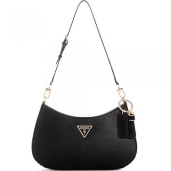 Bolso de Hombro Guess Noelle Saffiano Negro con Asa para Mujer, Diseño Casual y Múltiples Compartimentos