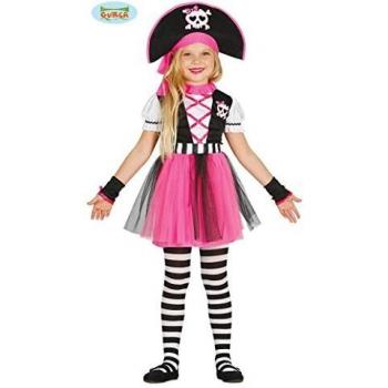 Guirca-85938 Disfraz 5-6años Pirata pink, color rosa, M