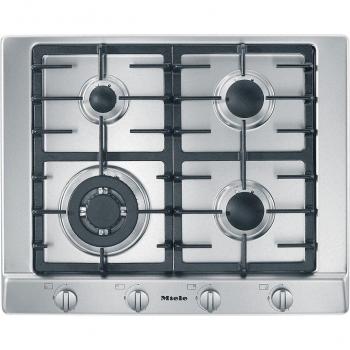 Miele KM 2012 G Encimera de Gas, 4 Quemadores, Función GasStop, Acero Inoxidable, 65 cm