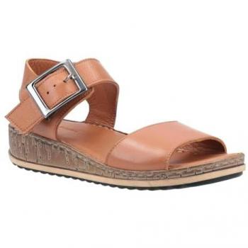 Hush Puppies Women's Ellie Tan Wide Fit Summer Sandal Size 3 UK