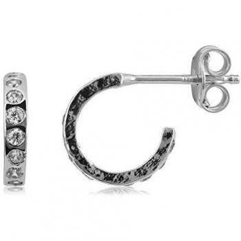 Córdoba Jewels | Pendientes en plata de ley 925 con zirconitas con diseño Aritos Zirconium