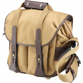 Billingham 107 - Bolsa de fibernyte con bordes de cuero para cámara réflex, color caqui