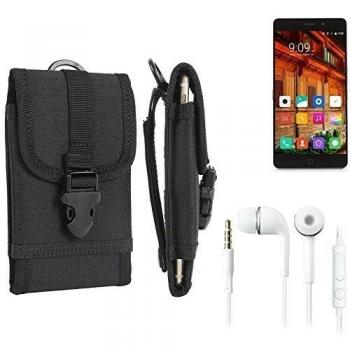 bolsa del cinturón / funda para Elephone P9000 Lite, negro + Auriculares | caja del teléfono cubierta protectora bolso - K-S-Trade